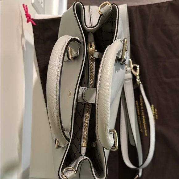 Kate Spade Cove Street Provence Satchel Light Gray With Shoulder Strap - Picture 4 of 12